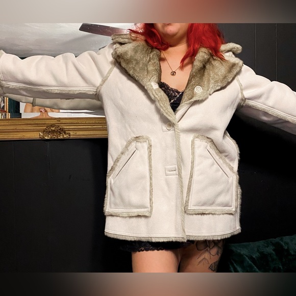 Dennis by Dennis Basso Reversible Faux Fur Coat Size L - Picture 7 of 10